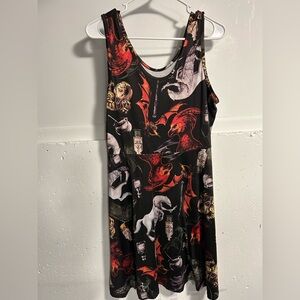 Licensed Harry Potter "ADVANCED WIZARDRY" Fit & Flare Skater Dress